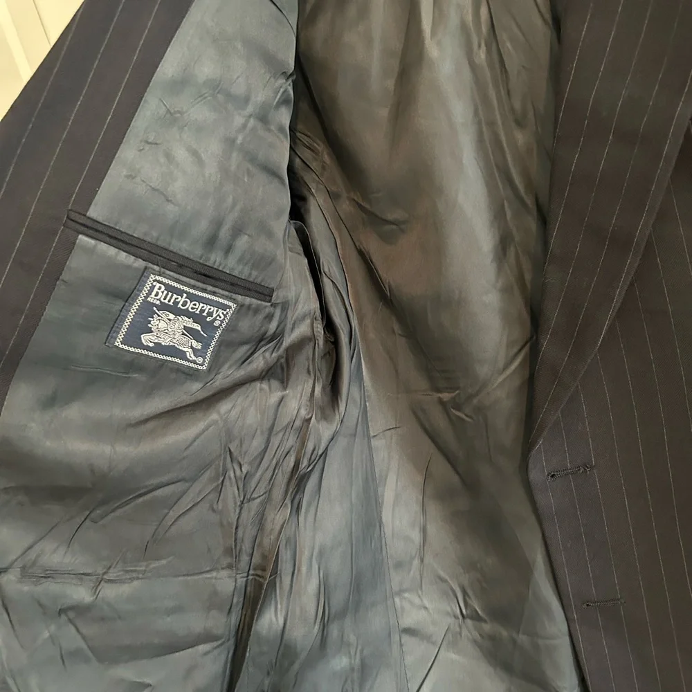 Burberry Pinstripe Blazer Navy Blue Size 42R